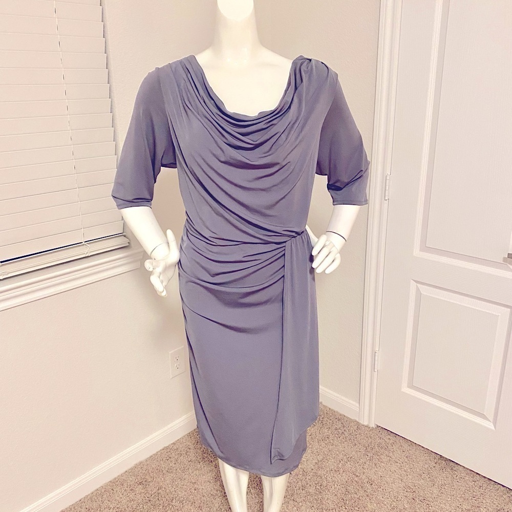 Cato Woman Plus Grey Dress 3/4 Sleeve
